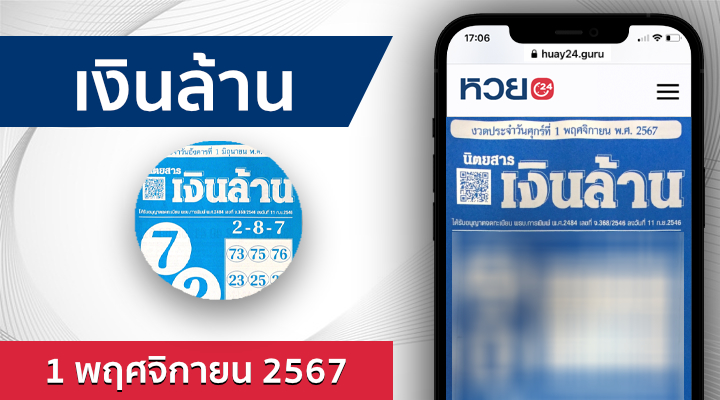 หวยเงินล้าน 1/11/67