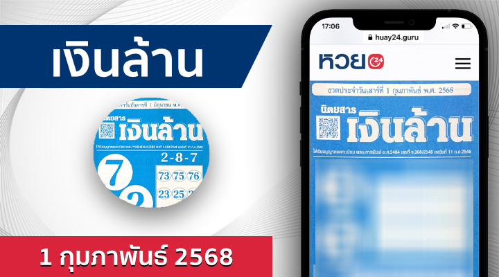 หวยเงินล้าน 1/2/68