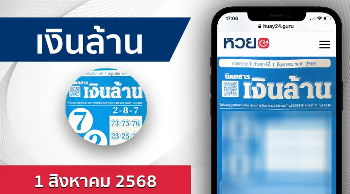 หวยเงินล้าน 1/8/68