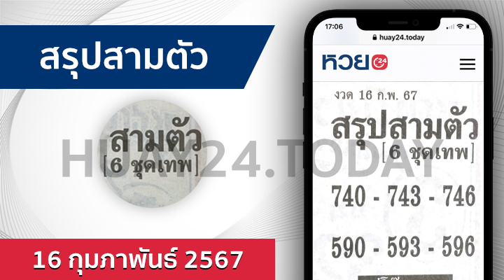 สรุปสามตัว 16/2/67